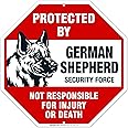 Sigo Signs, German Shepherd Sign, Beware German Shepherd Dog Warning Sign, 12x12 Octagon Rust Free Aluminum,Weather/Fade Resistant, Easy Mounting, Indoor/Outdoor Use, Made in USA