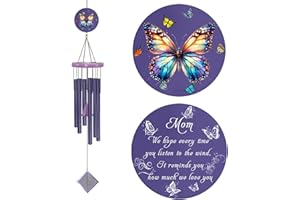 JMsuertes Gifts for Mom, Moms Wind Chimes, Christmas Best Gift for Mom, Mother Birthday Gift from Daughter Son, Love Reminder Gifts for Birthday Thanksgiving Mother's Day,32"