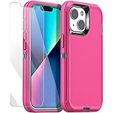 AICase for iPhone 13/iPhone 14 Case(6.1") with Glass Screen Protector,Heavy Duty Drop Protection Full Body Rugged Shockproof/Dust Proof Military Protective Tough Durable for iPhone 13/14 6.1"_6