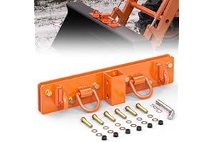 Sulythw Tractor Bucket Hooks 1/4" G70 Grade Steel Bolt on Grab Hooks with 2” Receiver, 1/2" Forged Tie Down D Rings for Unive