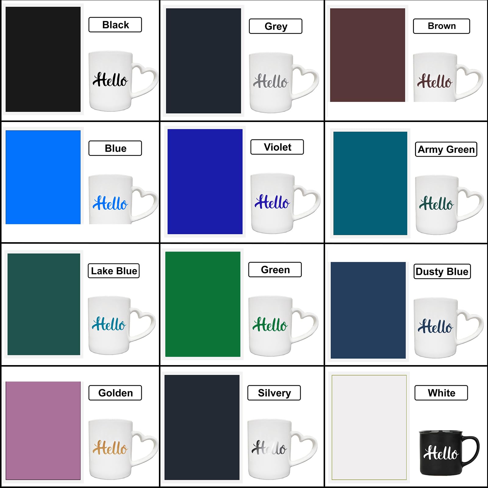 Colored Laser Engraving Marking Paper for CO2 Diode DIY Laser Engraver Machine Tools for Ceramics Glass Crystal Stone Tiles