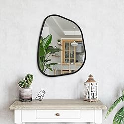 HLFMVWE Irregular Wall Mirror Asymmetrical White