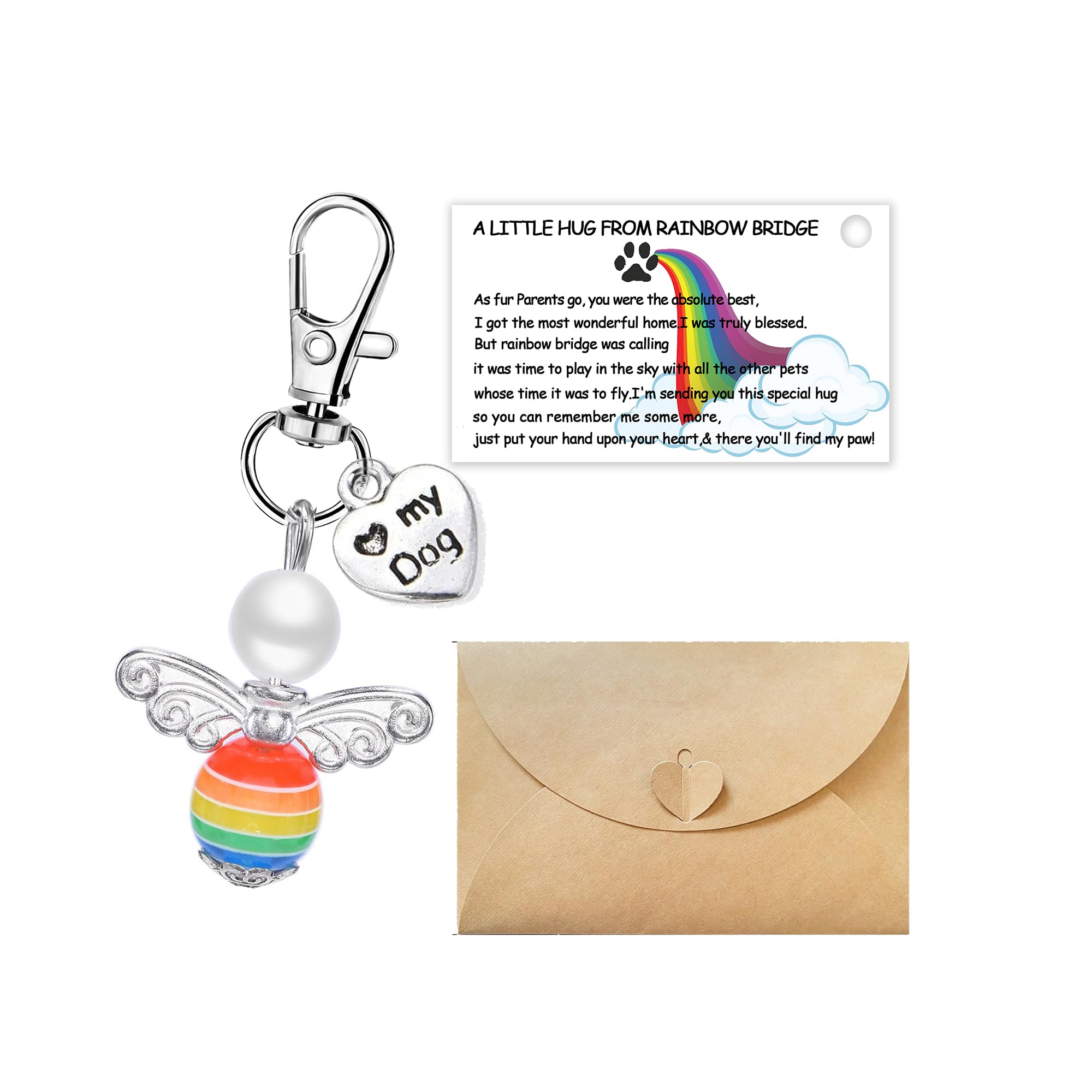 Dog Memorial Card Gifts for Loss of Dog Bereavement Gifts Rainbow Bridge Poem Card for Loss Dog, Sympathy Gifts for Loss of Dog, Condolences Gifts for Pet Loss Remembrance Keepsake Pet Loss Gifts