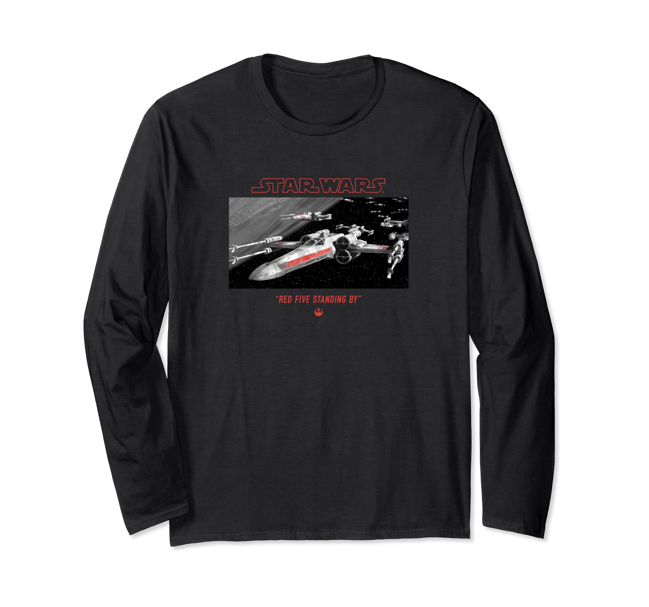 Star Wars X-Wing Fighter Red Five Standing By Screenshot Long Sleeve T-Shirt