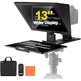 Desview P13 Portable Teleprompter for Camera, Tablet Prompter Compatible with 12.9" iPad Pro, Foldable Light Shield, Bluetooth Remote &amp; Storage Bag for DSLR, YouTube Video Recording &amp; Streaming