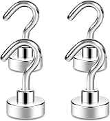 Neosmuk Magnetic Hooks 22lb Extra Strong | White Pack of 4
