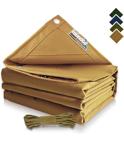 Tarp, Heavy Duty, Canvas, 4 x 12Ft: Amazon.com: Tools & Home