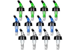 Measured Liquor Bottle Pourers 12Packs Liquor Pourer 1oz Set of 12 Bottle Spirits Alcohol Automatic Measuring Wine Spouts for