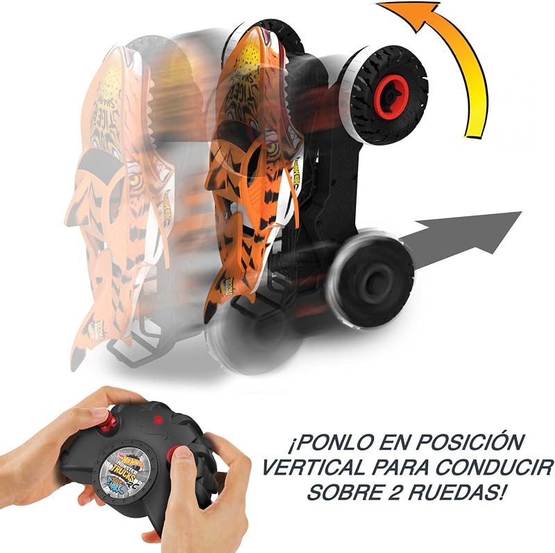 Hot wheels monster trucks carro de brinquedo com controle remoto por rádio (mattel hgv87)