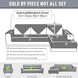 LINGKY Thick Rabbit Plush Sofa Cover 1-3 Seater Non-Slip Light Grey 90x90cm view 3