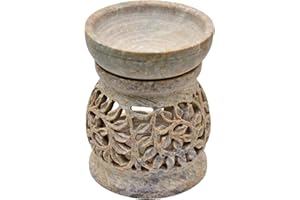 Nirvana Class NIRMAN Handmade Stone Aroma Burner Oil Diffusers Home Decor (Leaf)