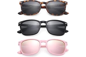 GLARDEFE Kids Sunglasses Polarized - Flexible Youth Glasses for Toddler Girls Boys Age 3-12