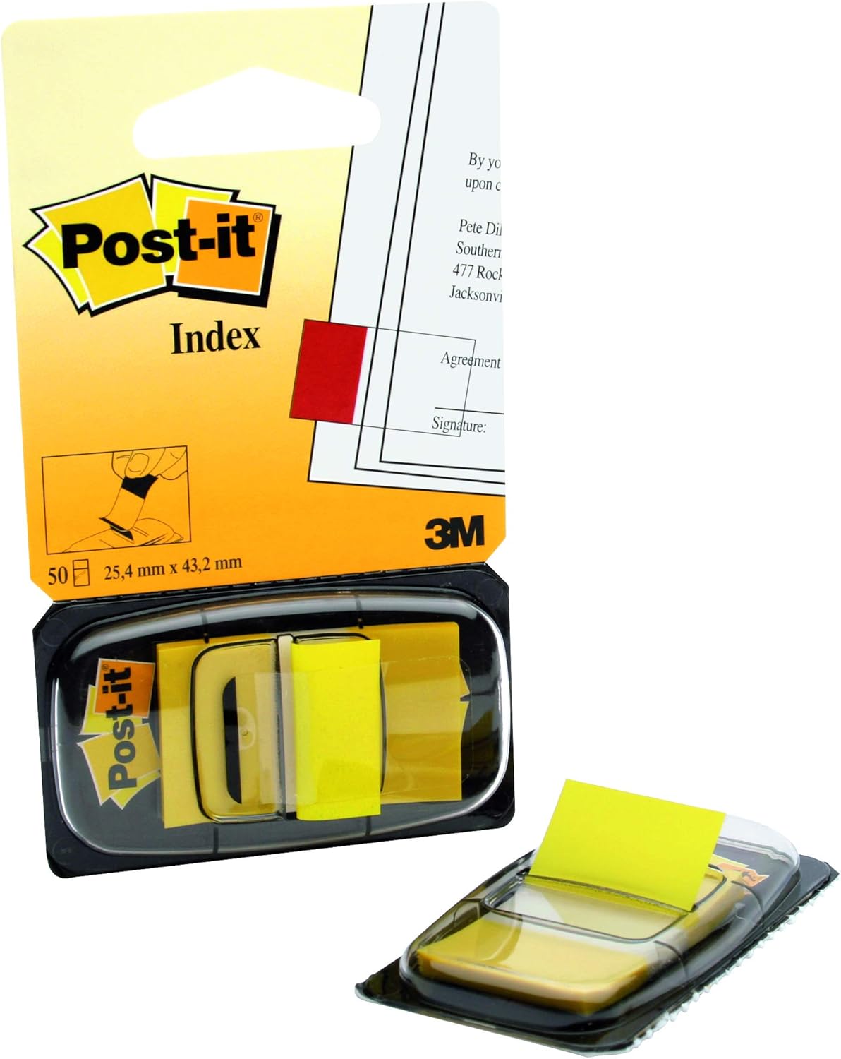 Postit Index Flags 50 per Pack 25mm Yellow Ref 6805 Amazon.co.uk