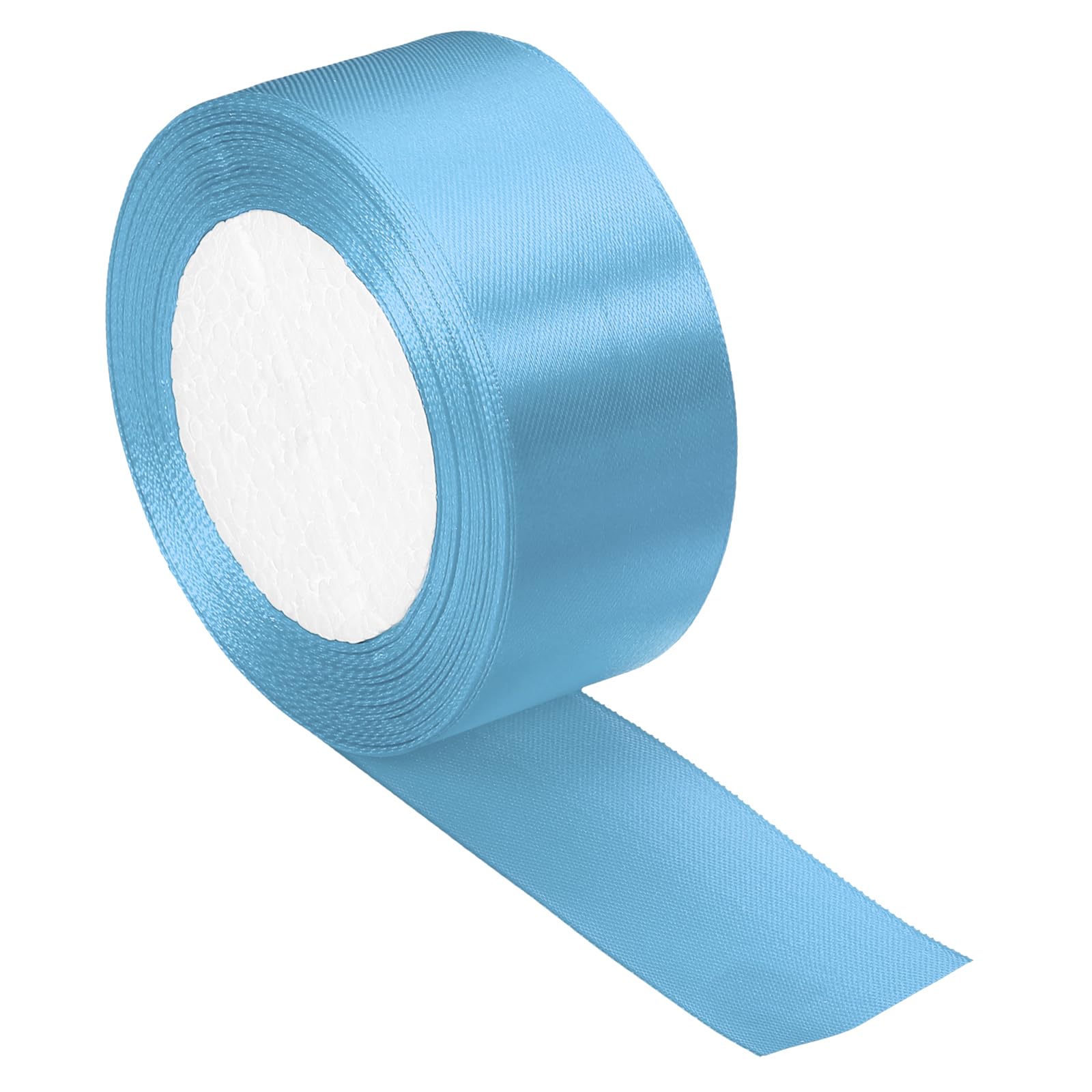 PATIKIL 1.5 Inch Wide 24 Yards Satin Ribbon, Single Side Solid Crafts Roll for Party Home DIY Wrapping Decoration, Lake Blue