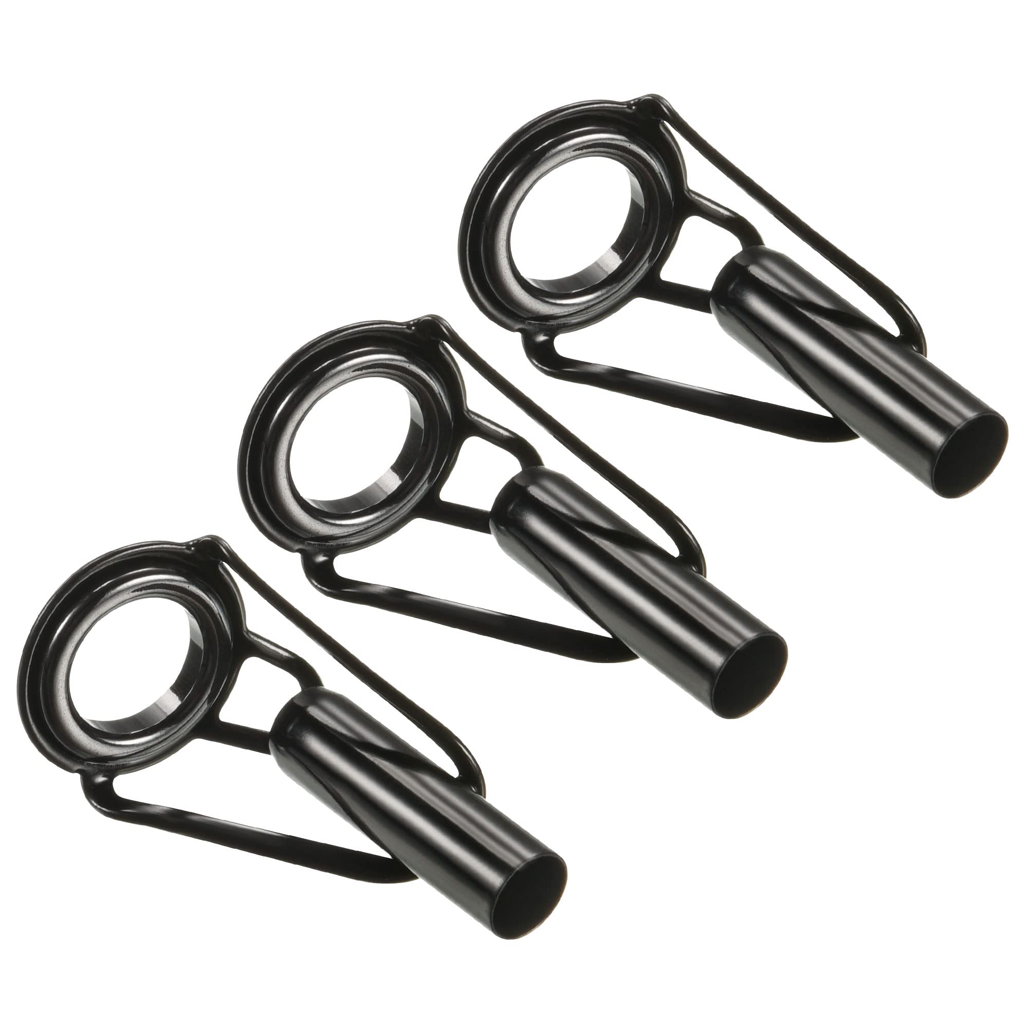 PATIKIL 4.2mm Tube Dia Fishing Rod Tips Repair Kit, 3pcs Stainless Steel Black Guide Ring for Saltwater Freshwater Fishing