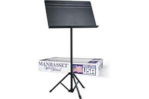 Manhasset Voyager Portable Music Stand For Sheet Music - Quick Assembly Folding Stand with Retractable Legs