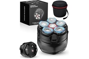 GLLAVA Head Shavers for Bald Men, 10000 RPM High-Speed 6D Magnetic Razor, IPX8 Waterproof Wet/Dry Shaving, Hypoallergenic Blades, LED Display & Storage Case