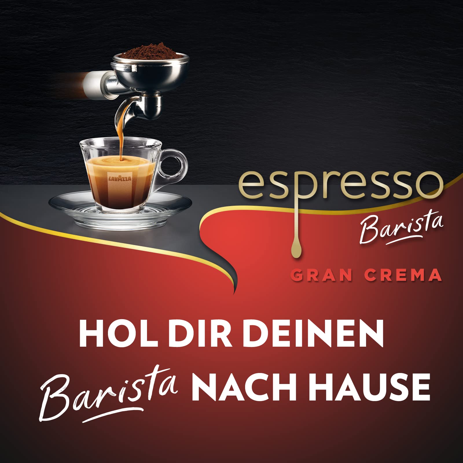 Lavazza, Espresso Barista Gran Crema, Kaffeebohnen, Trommelgeröstete Barista Kaffeebohnen, mit Aromanoten von Trockenfrüchten, Arabica und Robusta, Intensität 7/10, Leichte Röstung, 1 kg Packung 2