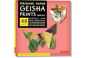 Origami Paper Geisha Prints 48 Sheets X-Large 8 1/4 (21 cm): Extra Large Tuttle Origami Paper: Origami Sheets Printed with 8 