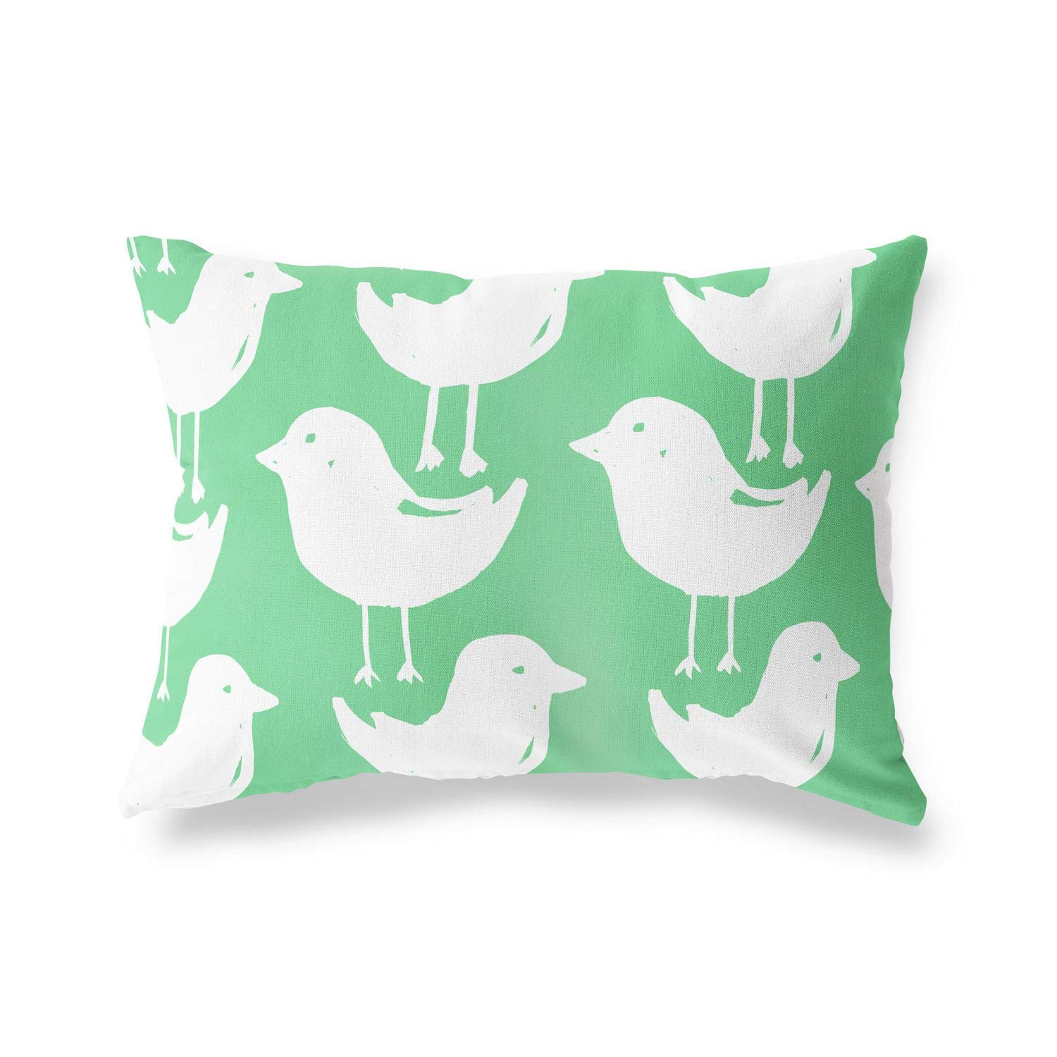 BonaMaison Decorative Cushion Cover, Petrol Green-White Throw Pillow Covers, Home Decorative Pillowcases for Livingroom, Sofa, Bedroom, Size: 45X60 Cm - Designed and Manufactured in Turkey