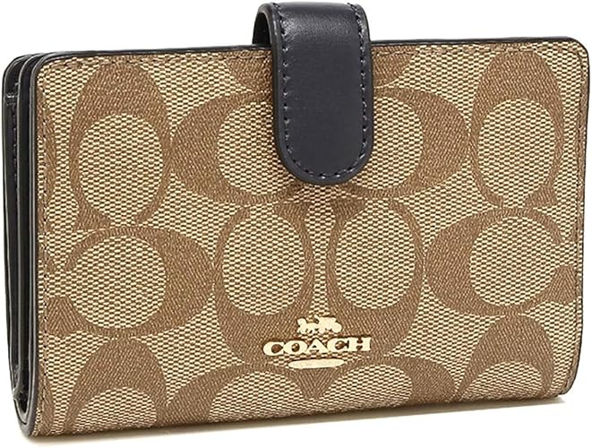 Amazon コーチ アウトレット 二つ折り財布 シグネチャー ブラウン ネイビー レディース Coach F 並行輸入品 Coach コーチ 財布