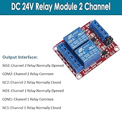 AEDIKO 4pcs Relay Module 24V Relay Board 2 Channel