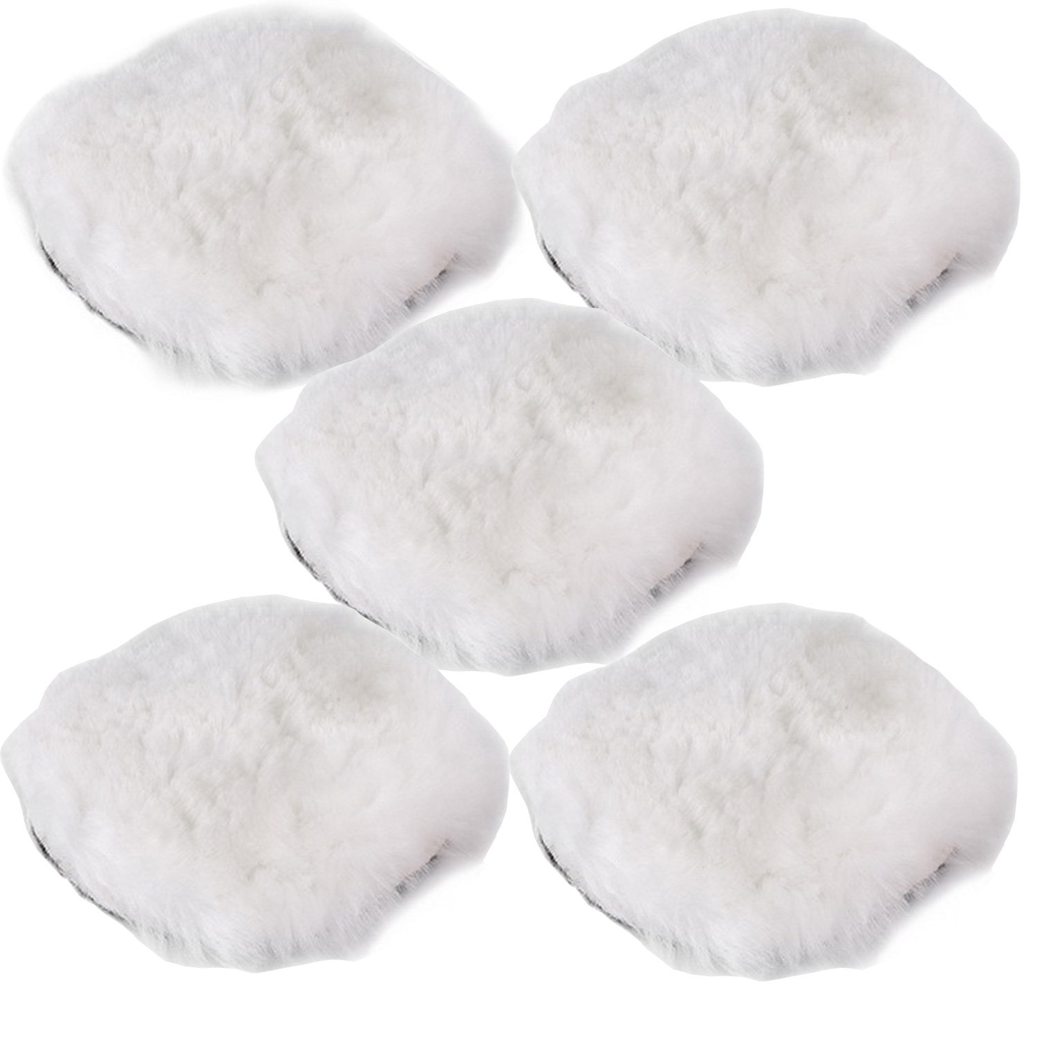 OxoxO 7"/180mm Wool Buffing Pad Polishing Buffer Soft Woolen Pad Set (5pcs)