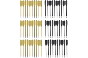 TY ARCHERY 60PCS 6.3 Inch 50-80LB Mini Archery Crossbow Bolts Set with Sharp Metal Tip, Reusable Durable Arrow Dart for Shooting Target Practice, Outdoor Fishing, Small Hunting Game