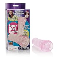 CalExotics Award Winning Sue Johanson’s Super Head HonchoMale Masturbator - Male Silicone Masturbation Sleeve - 6.5 Inch Adult Male Sex Toy - Pink