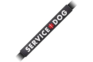 Tuff Pupper Waterproof Leash Sleeve | Fits Any Standard Size 1 Inch Wide Leash | Dual Sided Message | Durable Neoprene & Silicone | Odor & Stink Proof | Easy Secure On & Off (1 Pack, Service Dog)