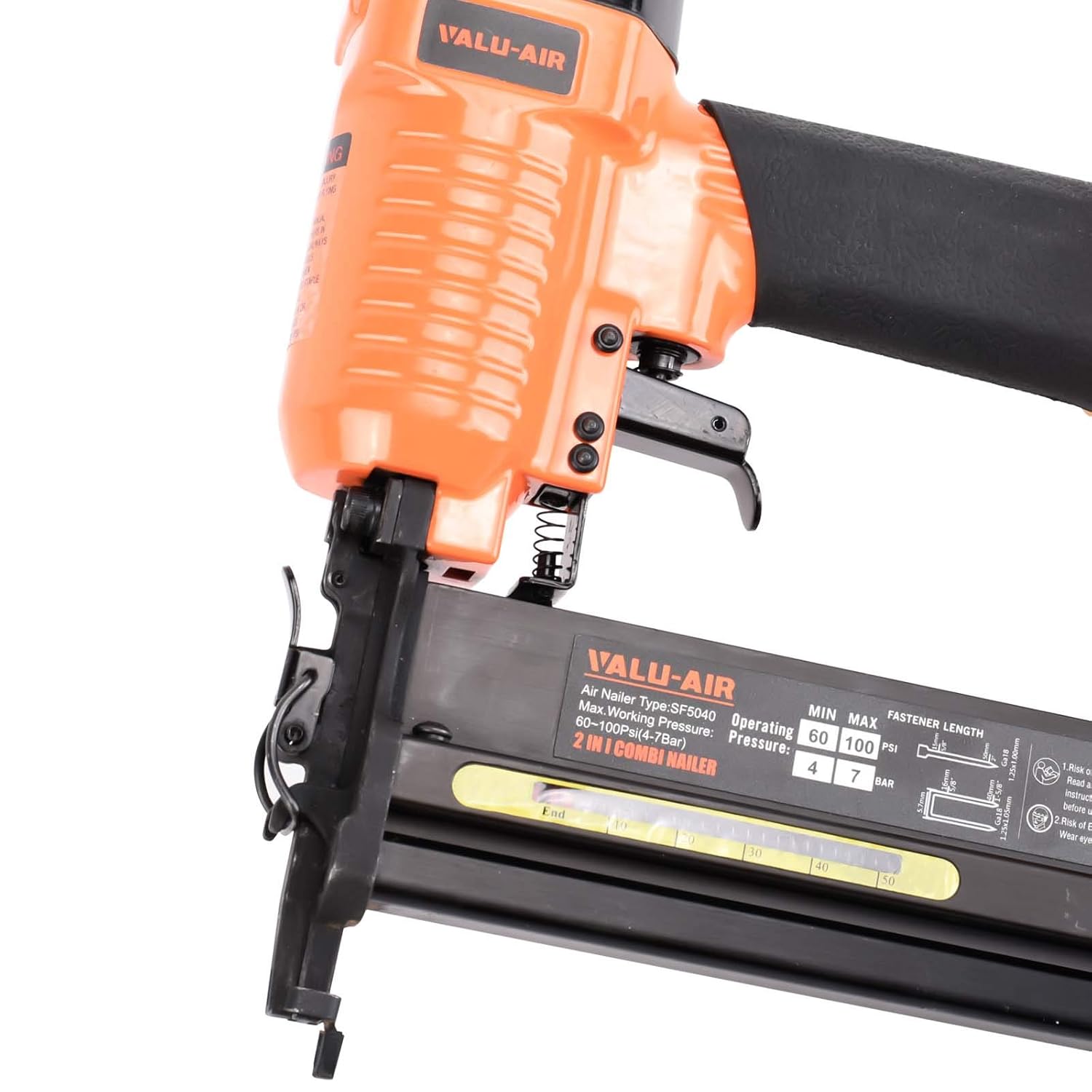ValuAir SF5040 2" 18 Gauge 2 in 1 Brad Nailer and Stapler with