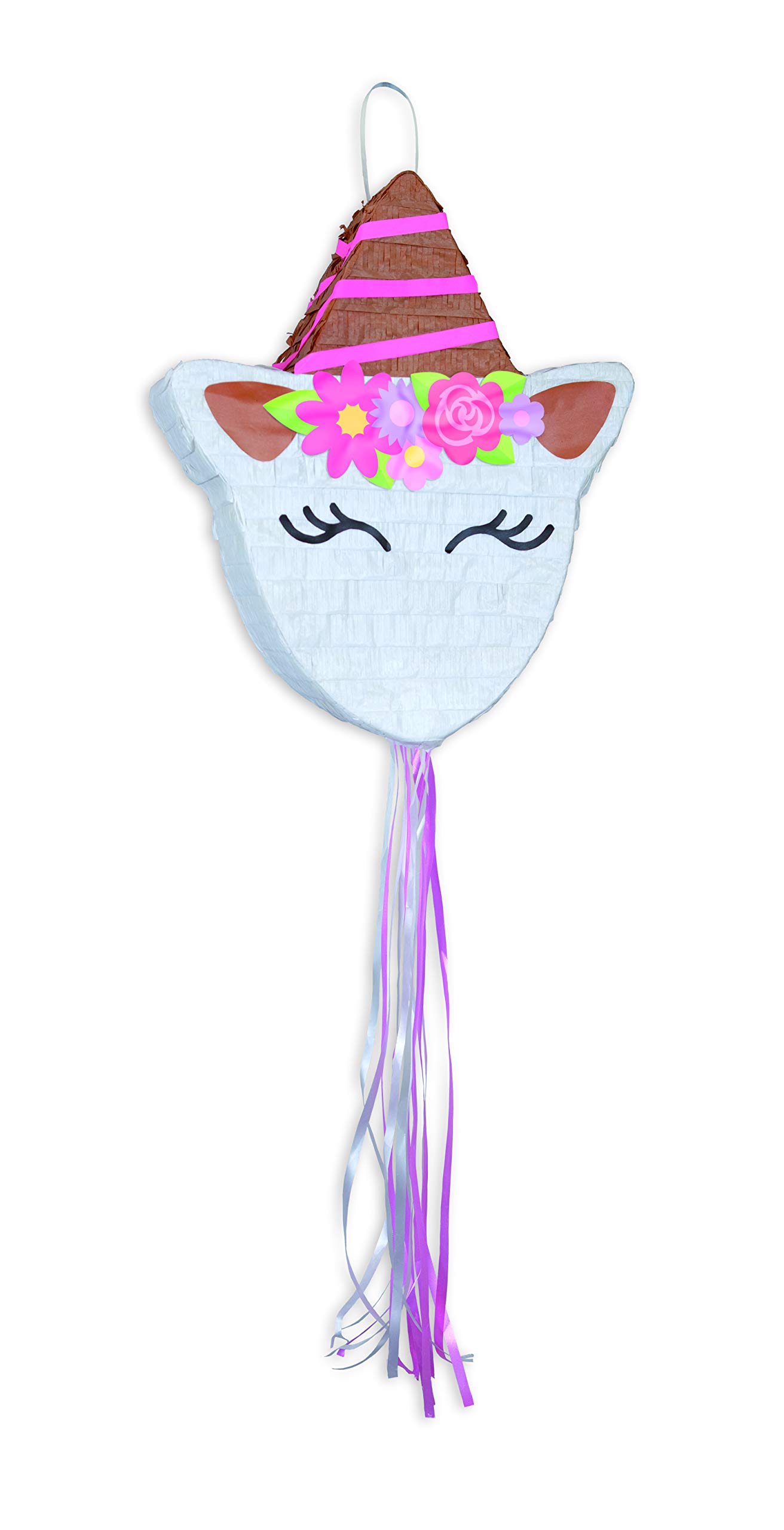 Hatton Gate Unicorn Floral Pull String Shaped Party Pinata 1 Piece