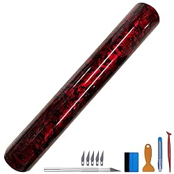 LZLRUN Forged Gloss Carbon Fiber Red Vinyl Wrap