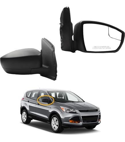 2013-2018 C-Max Left Mirror Ford Escape Driver Side Mirror Replacement A-Premium Driver Side Mirror Glass - Non-Heated Replacement For Ford Escape 2013-2016 & C-Max 2013-2018 C -Max Left Mirror Glass Passenger Side