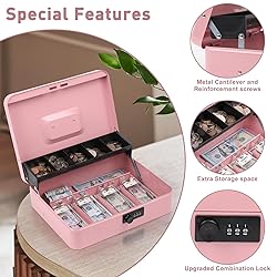 KYODOLED Combination Lock Safe Box with Cash