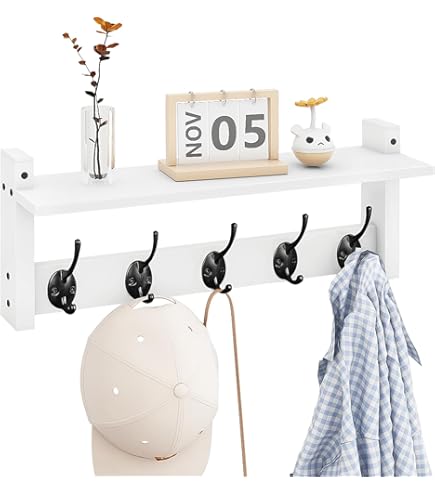 Shelf With Hooks Amazon Wall Mounted Coat Rack Coat Rack With
