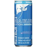 Red Bull Sugarfree Energy Drink, Juneberry, Sea Blue Edition | contains caffeine, taurine, B-vitamins, sweeteners, and water, 8.4 fl oz can