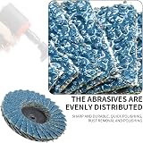 SI FANG 2in 40/60/80/120 Grit Flap Disc Set Quick Change 1/4in Shank Pad Holder view 5