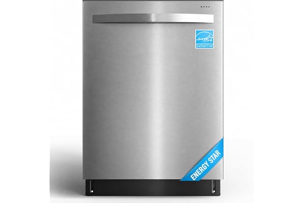 Sunvivi Built-in Dishwasher 24", 14-16 Place Settings Large Capacity Dish Washer, Stainless Steel Dishwasher Machine with Adjustable Racks, 8 Wash Programs, Energy Star Certified, Sliver
