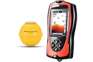 LUCKYLAKER Sonar Kayak Fish Finder Portable Water Handheld Depth Finder Boat Transducer Wireless Fish Finders Sea LCD Screen Fishing