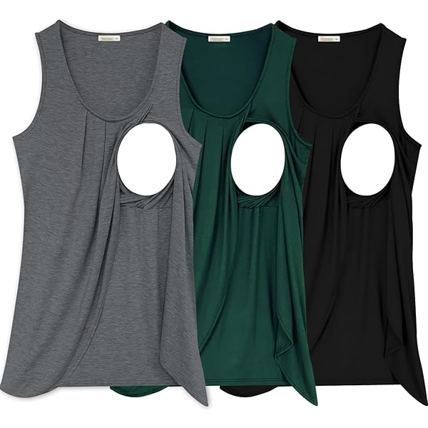 Maternity Nursing Tops 3-Pack Nursing Tops For Women – Summer