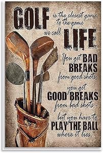 QUANHUA Vintage Art Poster Gift for Golf Lovers Picture Print Canvas Poster Wall Paint Art Posters Decor Modern Home Artworks Gift Idea 16×24inch(40×60cm)