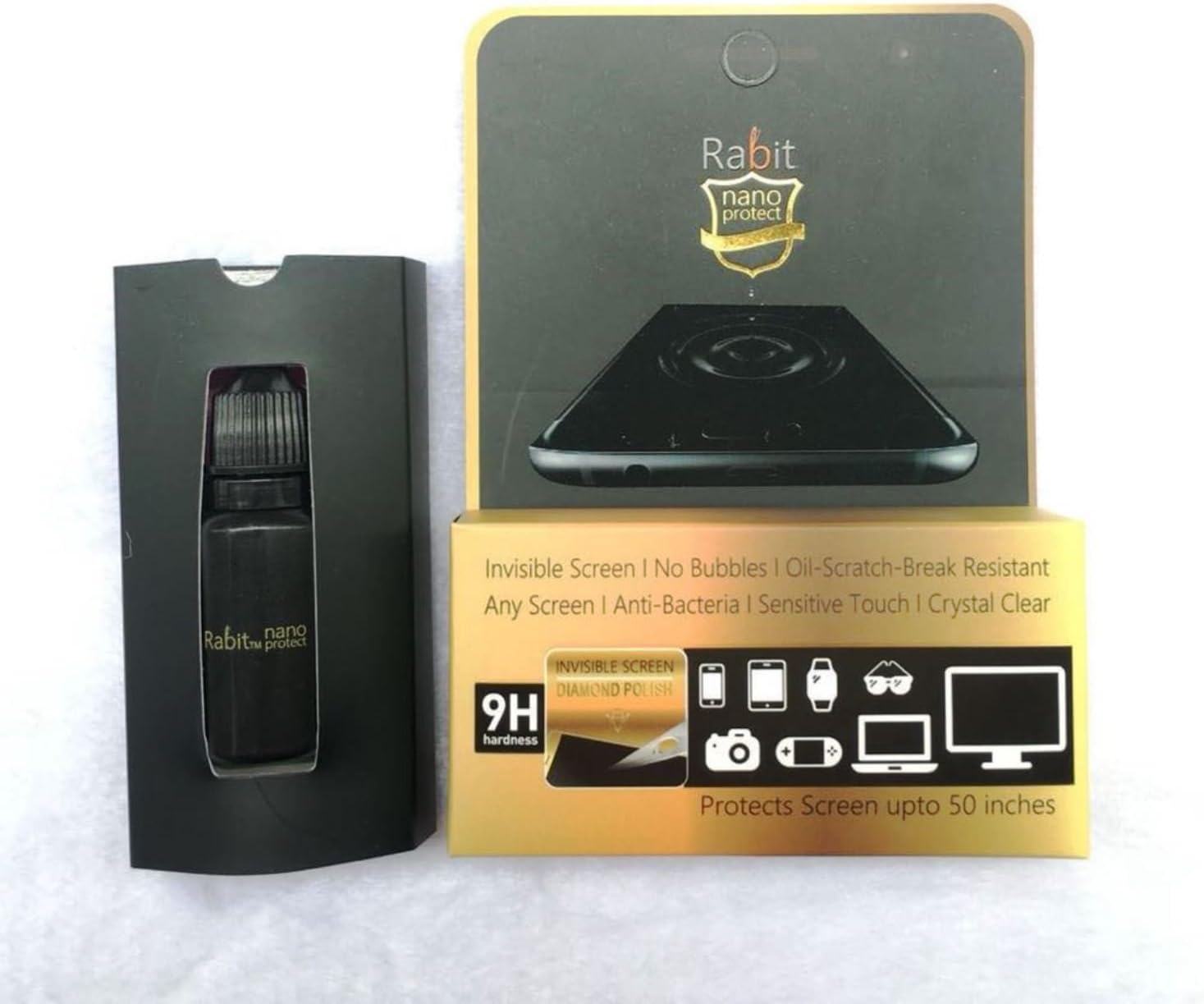 Prosmart - Liquid Nano Glass Screen Protector - 9H Hardness - Universal Smartphone Screen Protection - Anti-Scratch/ 9H Hardness/High Definition/Invisible Protectors - Single Application