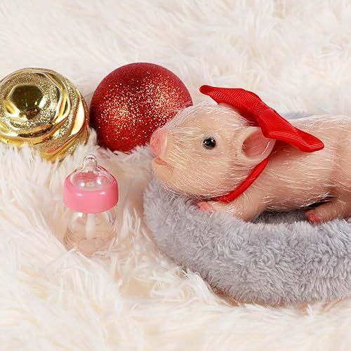 Eummy Silicone Pig, Full Silicone Animals Pig, Reborn Baby Dolls