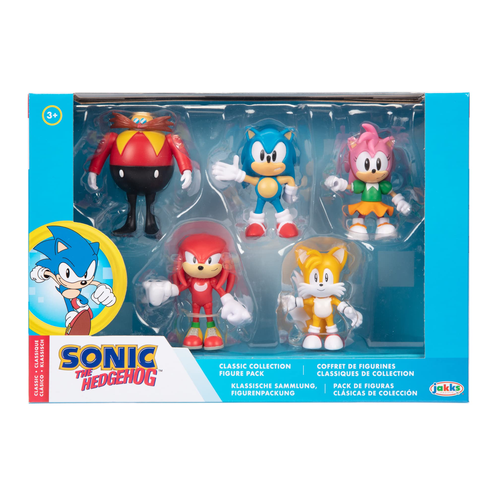 Jakks Pacific Unisex Children's LTD Pack of 5 Figurines Sonic 6 cm, Colourful, Estándar