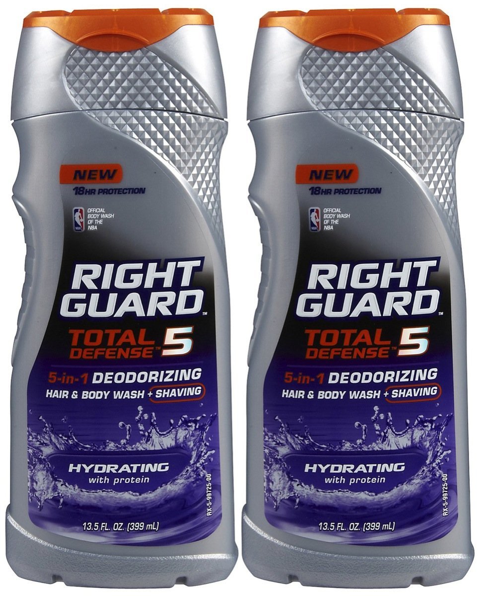 Right Guard Total Defense 5 Hair & Body Wash + Shaving, 5