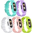 Keponew 5 Pack Bands Compatible with Fitbit Ace 3 Bands, Soft TPE Waterproof Sports Bracelet Strap Compatible with Fitbit Ace 3