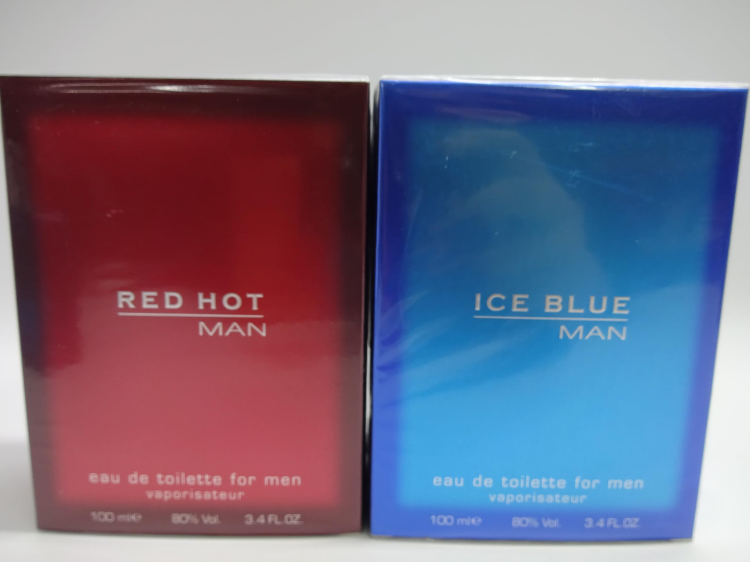 RED HOT MAN EAU DE TOILETTE 100ML FOR MEN + ICE BLUE 100ML EAU DE TOILETTE FOR MAN