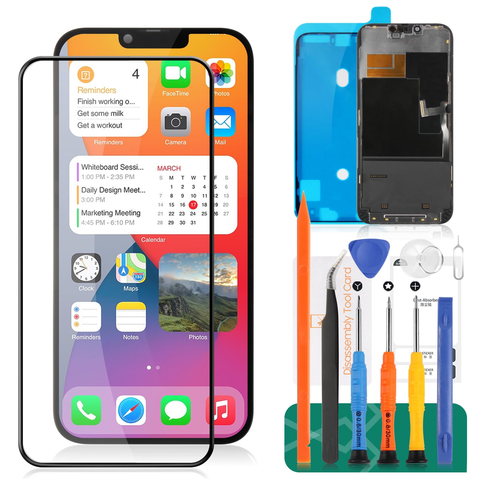 Photo 1 of TFT for iPhone 13 Pro Max Screen Repair for iPhone 13 Pro Max LCD Digitizer Replacement for iPhone 13 Pro Max Display Screen Touch Assembly Replacement A2484 A2643 A2641 A2644 A2645 (Original Size)