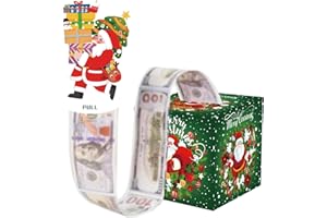 Christmas Money Box for Cash Gift, Funny Merry Christmas Money Pulling Box with Santa Claus, Surprise Gift Box with Money Hol